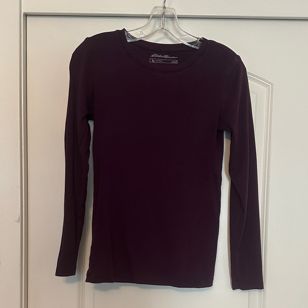 Eddie Bauer Deep Burgundy Long Sleeve Shirt